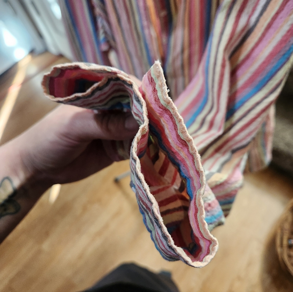 Denim&Co Vibrant Striped Blouse Size 2x - Picture 5 of 7